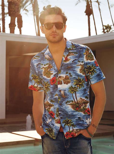 guy wearing hawaiian shirt.